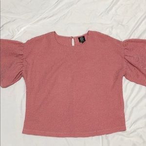 Red and white gingham ruffle sleep top